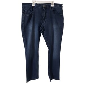 Buffalo David Bitton Jeans Mens Axel Slim Fit Stretch 36x30 Blue Dark Wash Denim